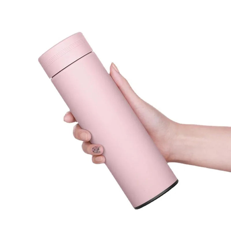 500ml Smart Water Bottle Stainless Steel - Thermos Temperature Display Leakproof