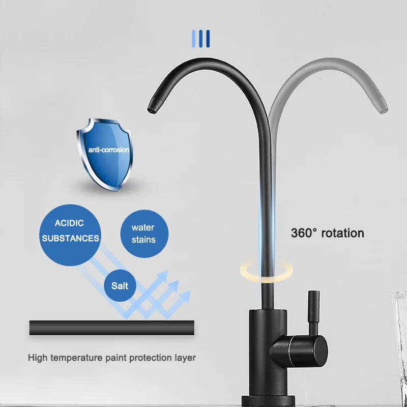 Drinking Water Faucet, Kitchen Sink Faucet for Drinking Water Filtration System, Lead-Free，Safe